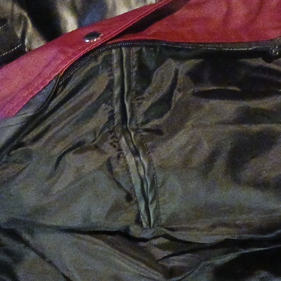 Goth maroon faux leather coat - Picture 9 of 12